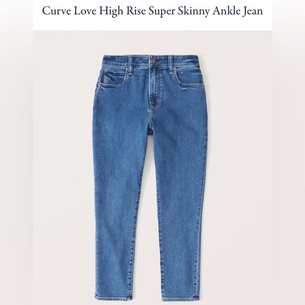 Abercrombie & Fitch Curve Love Super Skinny Ankle High Rise Jeans Denim 8/29R